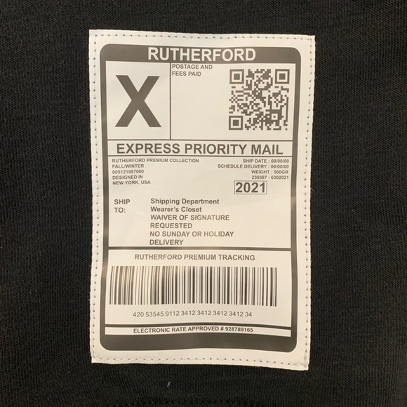 Rutherford Fall Winter 2021 Crewneck Black Pullover Graphic Sweatshirt - Large - Picture 5 of 6